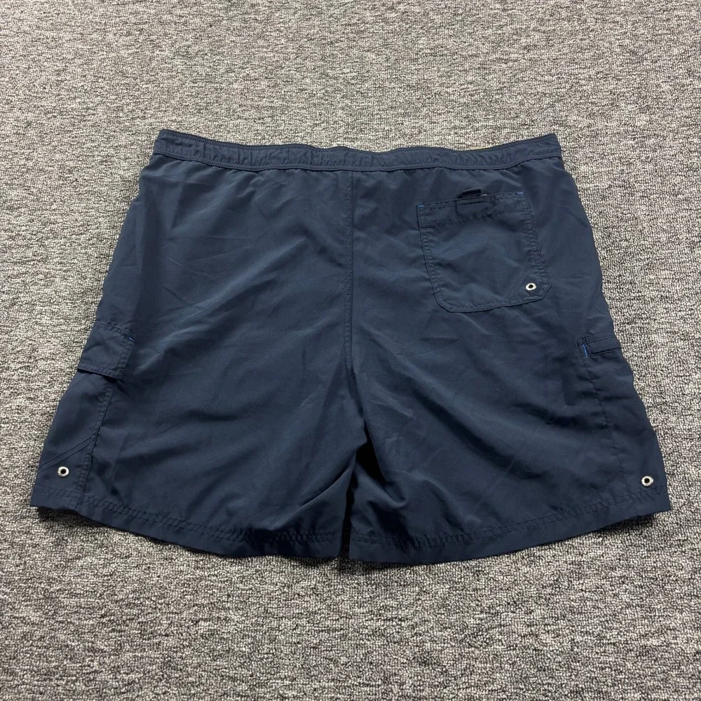 Y2K 2000s Nautica 7 Inch Inseam Cargo Board Shorts Navy Blue Size XXL‎